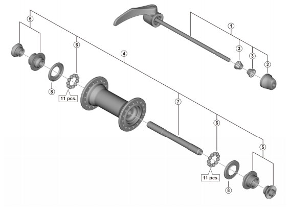 SHIMANO（シマノ）HB-R7000 FRONT HUB （フロントハブ）32H 105 送料無料