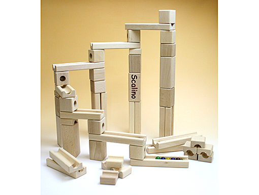 木のおもちゃ カルテット / スカリーノ 基本セット｜スイス製 木製玉の