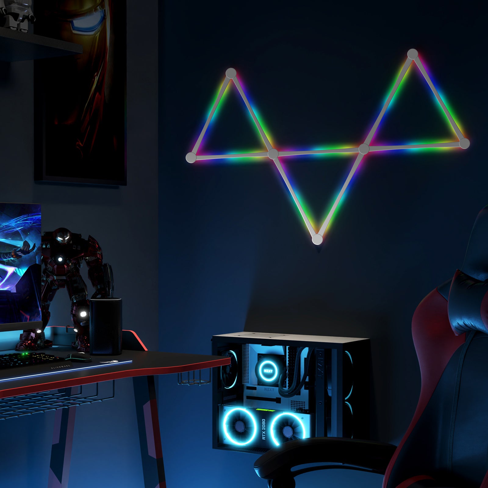 グライドウォールライト、RGBIC LEDライト、スマートゲーミングライト