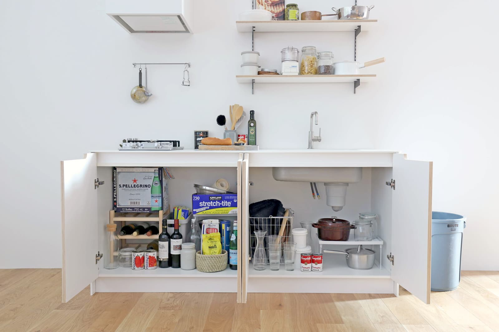 キャビネットキッチン ホワイト W1800 | KB-KC020-02-G183 | キッチン