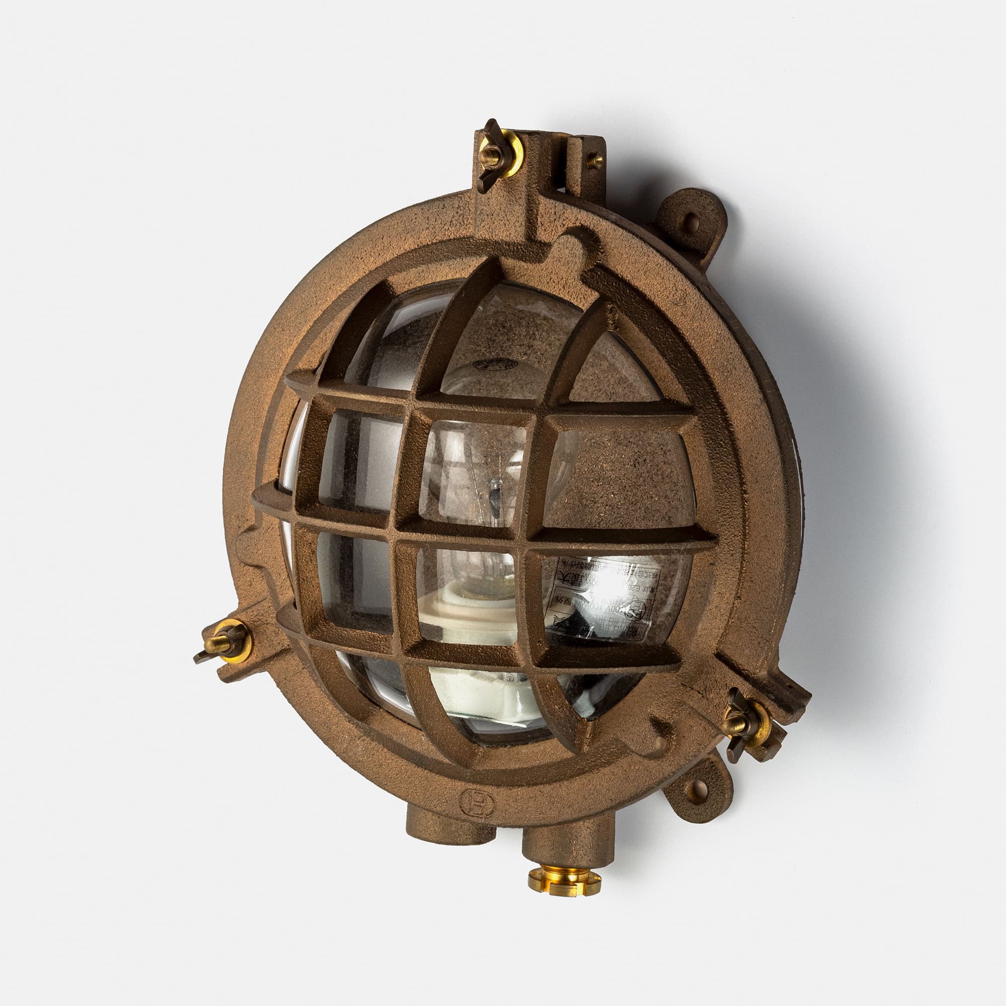 船舶照明 丸形ライト真鍮 | LT-BR002-04-G085 | 直付・ブラケット照明