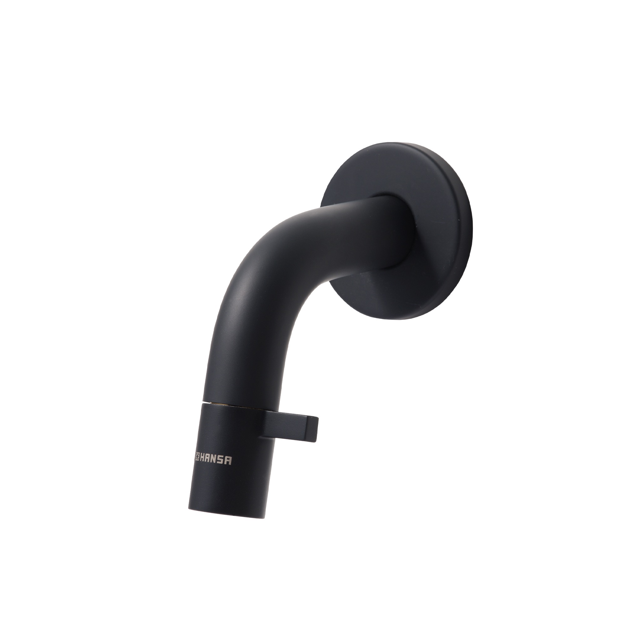 壁付けスパウトレバー水栓 洗面用 マットブラック L107 | KB-TP011-03