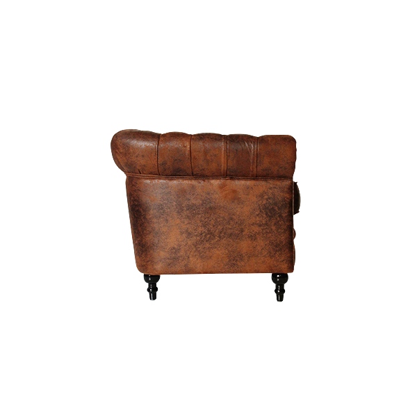 ヴィンテージレザー調ファブリックコンパクトチェスターフィールド3