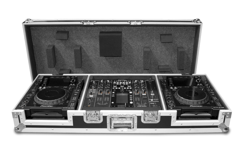 COFFIN CASE FOR TWO CDJ 2000 CD PLAYERS AND A PIONEER DJM 2000
