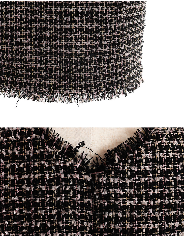 glossy ツイードxフロントジッパータイトミニキャバドレス 完売 XS～L