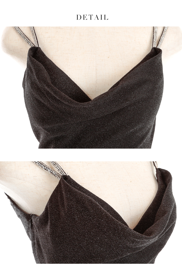 XSサイズあり】ラメニット×ビジューキャミミニキャバドレス(GL2929)