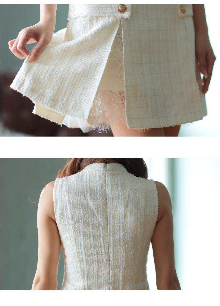 DEA. ラメツイード×プリーツミニドレス de2940-c DEA. ディア バイ