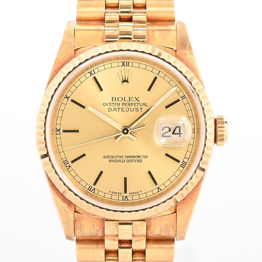 デイトジャスト(ケース:約36mm/ブレスサイズ:約18.5cm イエロー