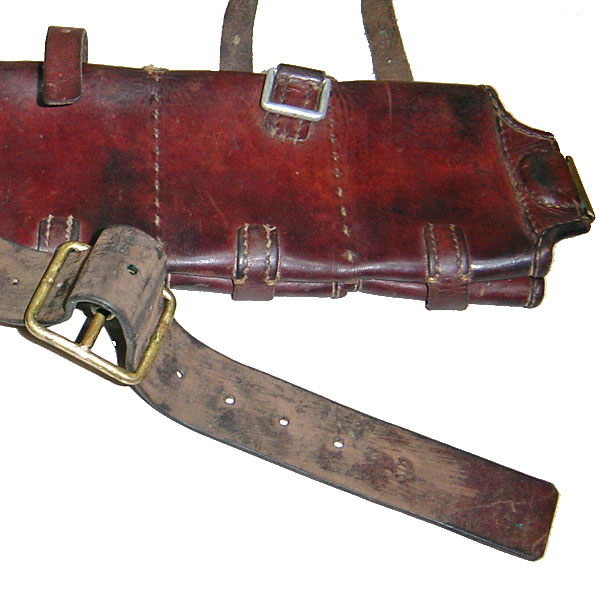 VINTAGE Swedish Bandolier Leather Ammo Pouch WW1 スウェーデン軍