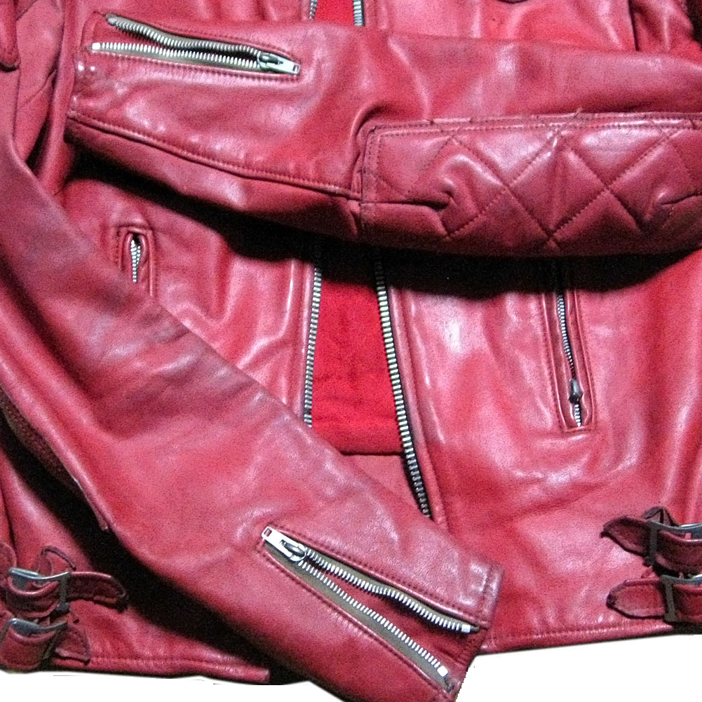 LEWIS LEATHERS PHANTOM 70s VINTAGE LEATHER JACKET RED ルイスレザー