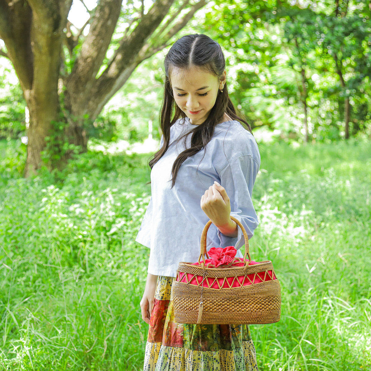 コロボックルLサイズ (NAB649) Rosily(ロージリー) バリ島 アタかご