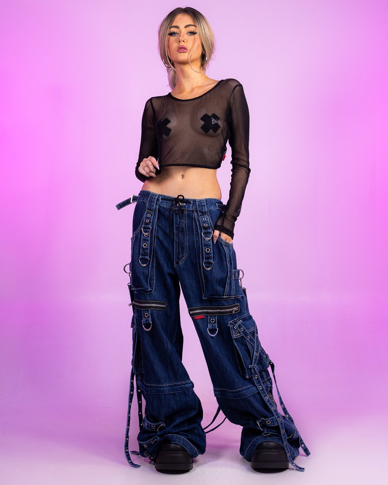 パンツ NEON STITCH REMAKE DENIM BELT NEON STITCH REMAKE DENIM BELT