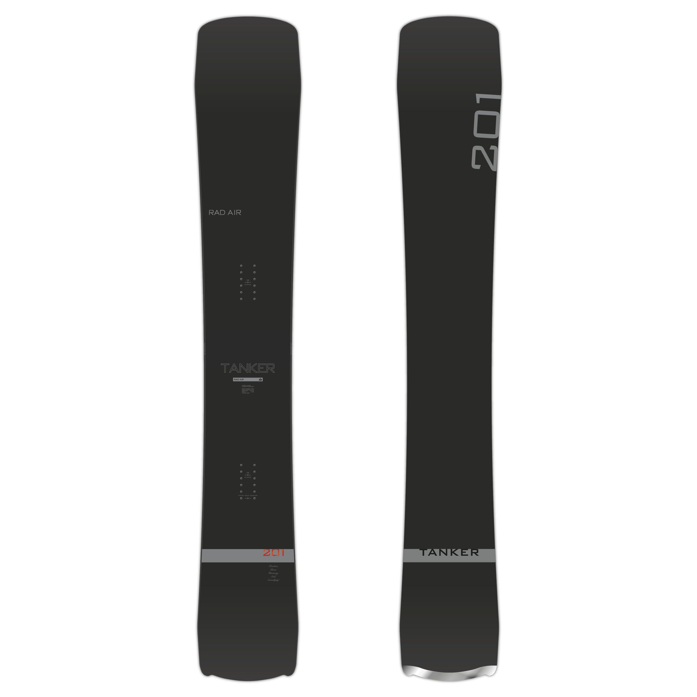 RAD AIR TANKER STEALTH BLACK | RAD AIR SNOWBOARDS
