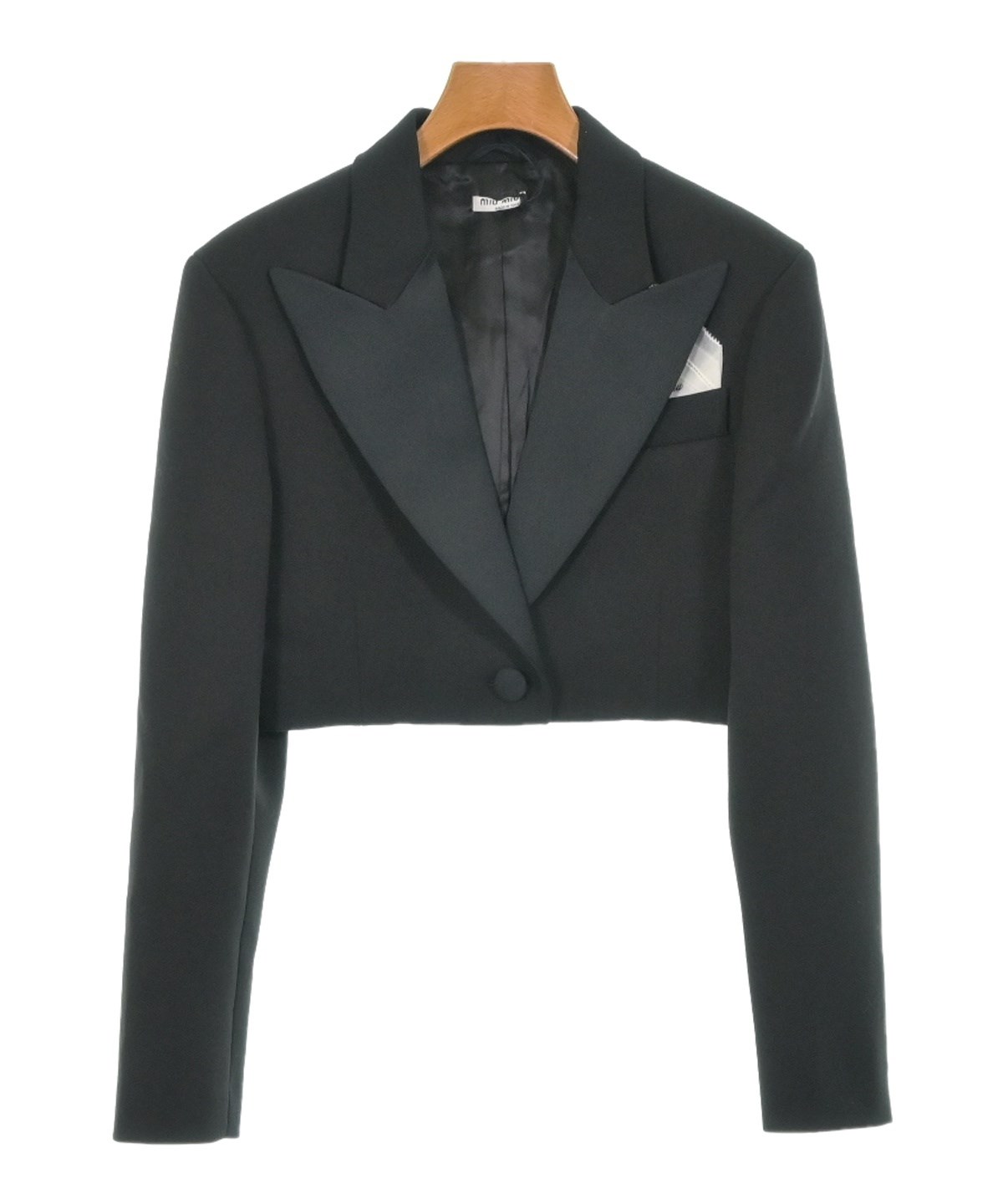 Miu Miu（ミュウミュウ）テーラードジャケット 黒 サイズ:36(XS位