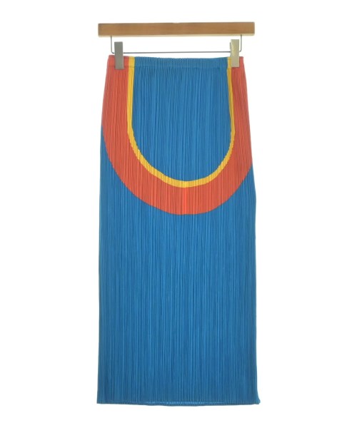 PLEATS PLEASE（プリーツプリーズ）ひざ丈スカート 青 サイズ:2(M位