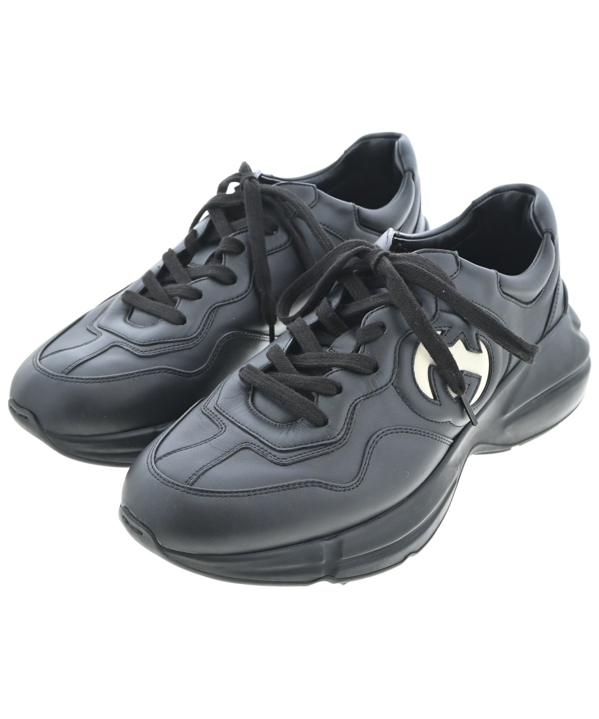 GUCCI（グッチ）スニーカー 黒 サイズ:UK7(25.5cm位) メンズ