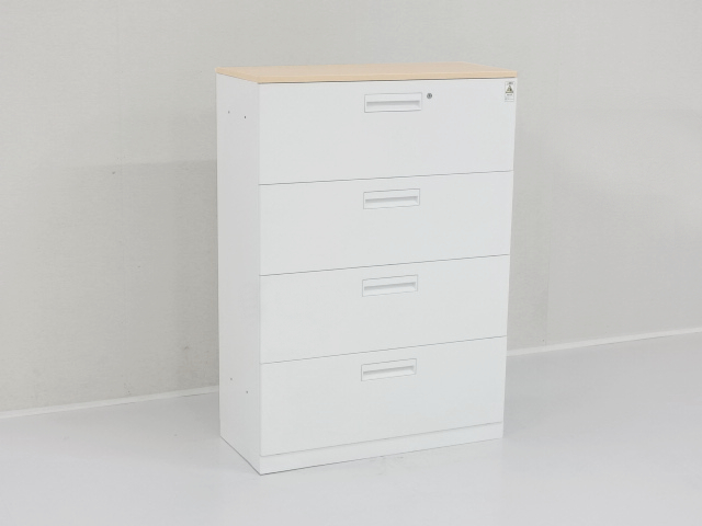 中古｜コクヨ｜エディア｜4段ラテラル書庫（H6cmベース付