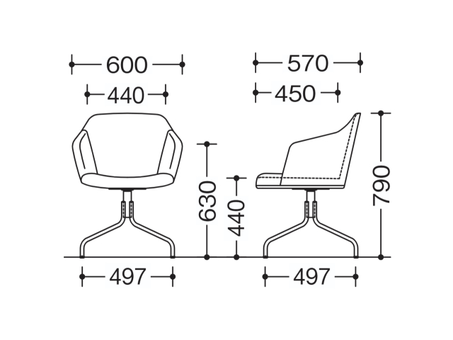中古｜オカムラ｜8117｜ミーティングチェア（回転タイプ）・会議