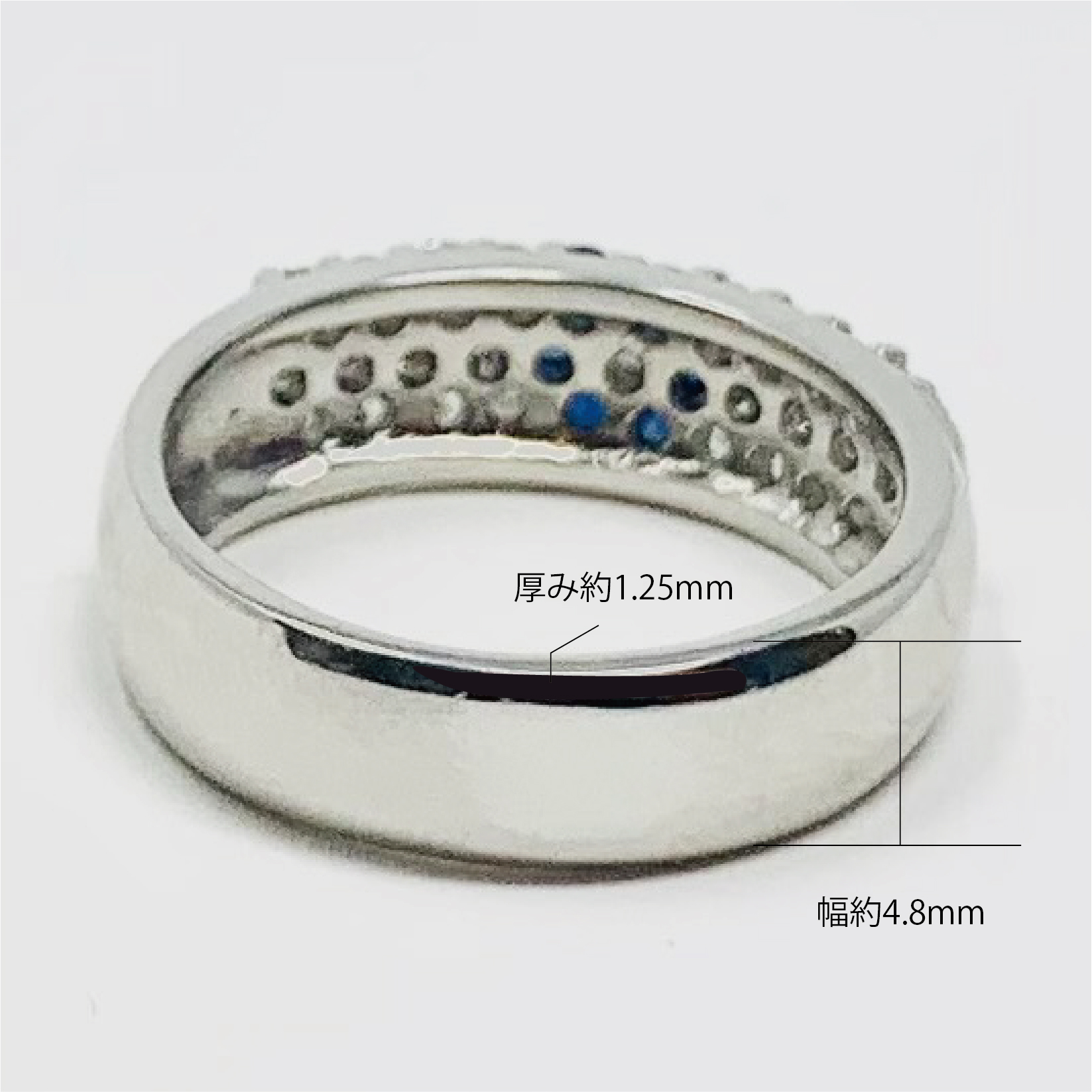 楽天市場】【新品仕上げ】Pt900 プラチナ ダイヤモンド ブルー