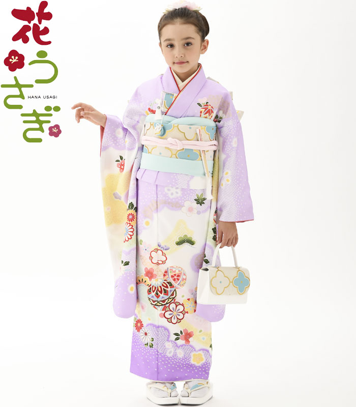 楽天市場】七五三着物 7歳 女の子 四つ身着物 単品 花うさぎ ブランド