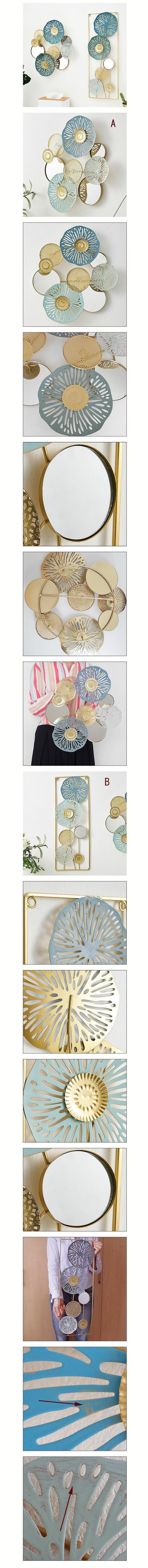 楽天市場】【値下げセール！】壁飾り ウォールデコ アイアン ミラー 花