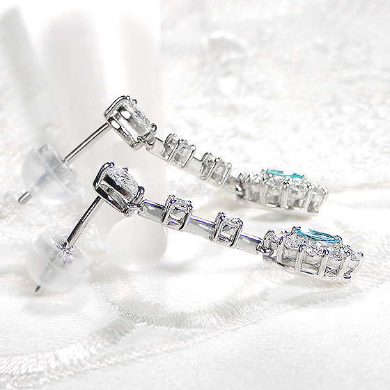 楽天市場】Pt900 パライバトルマリン ダイヤモンド ピアストルマリン