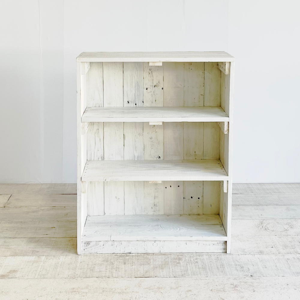 楽天市場】cafemoku アンティーク シェルフ 背板付き ホワイト