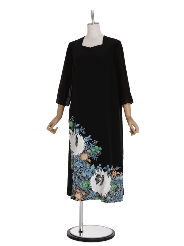 楽天市場】【レンタル】留袖ドレス 9号 正絹 Aラインワンピース 鳳凰に