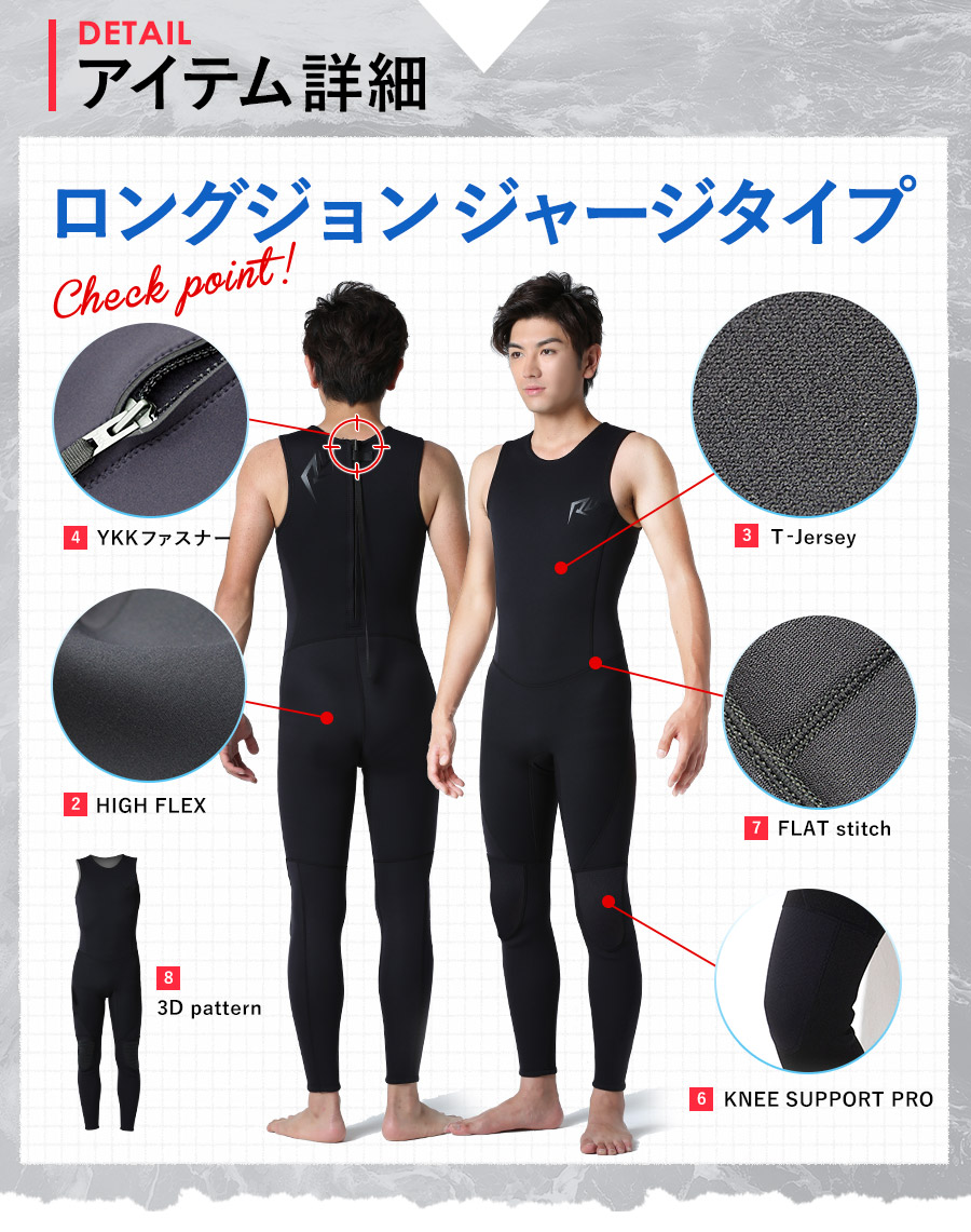 楽天市場】RSS SURF ウェットスーツ ロングジョン 2.5mm メンズ
