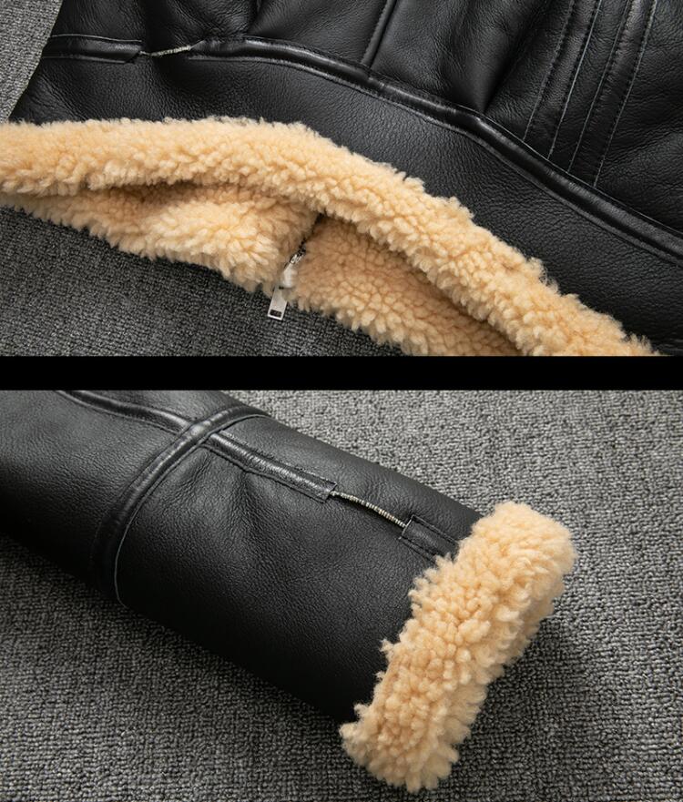 楽天市場】極美品 本革 防寒性バッチリ 暖か毛皮 高級シープスキン羊革