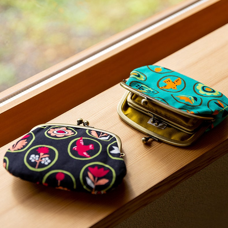 楽天市場】亥之吉 親子がま口 サークルランド 黒 ターコイズ ブラック