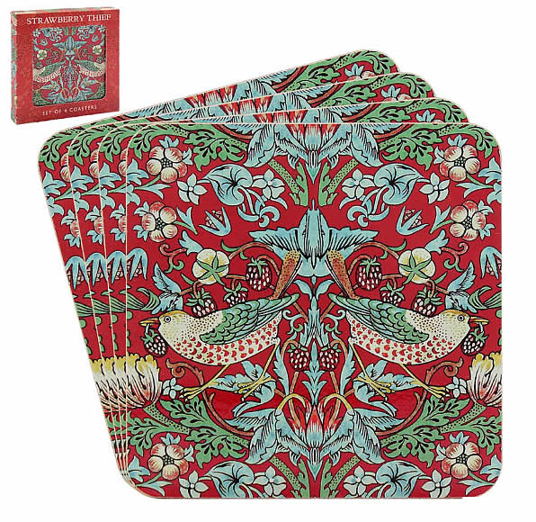 英国 テキスタイルデザイナー ウィリアムモリス 4枚コースターセット