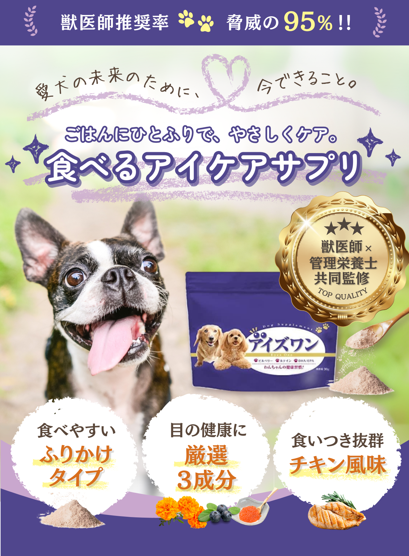 楽天市場】【獣医師評価製品】犬 目 サプリメント サプリ ブルーベリー