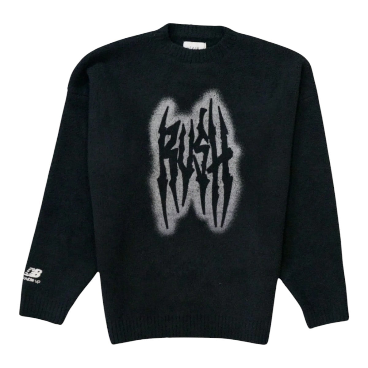 TAIN DOUBLE PUSH]SHAGGY KNIT CREW NECK/BLACK(T521-KTR018) – R&Co.