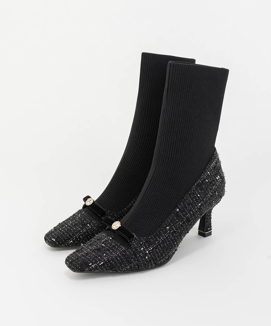 SALE】パールリボンニットドッキングブーツRANDA公式サイト