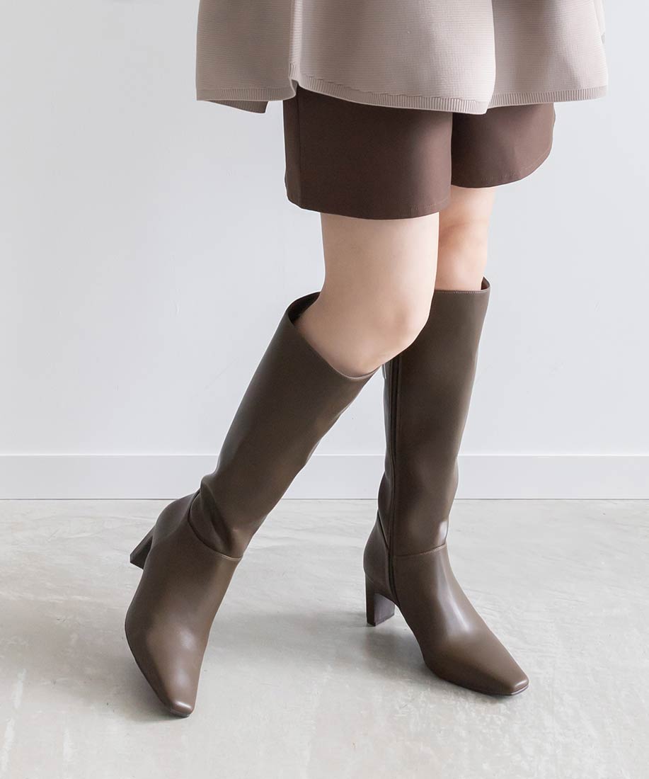 SALE】晴雨兼用 プレートヒールベーシックロングブーツRANDA公式サイト