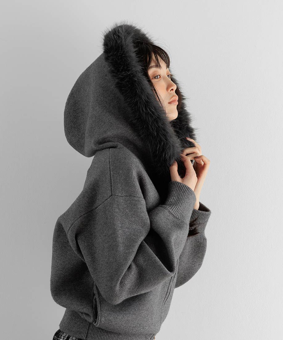 2WAY フェイクファーニットパーカーRANDA公式サイト