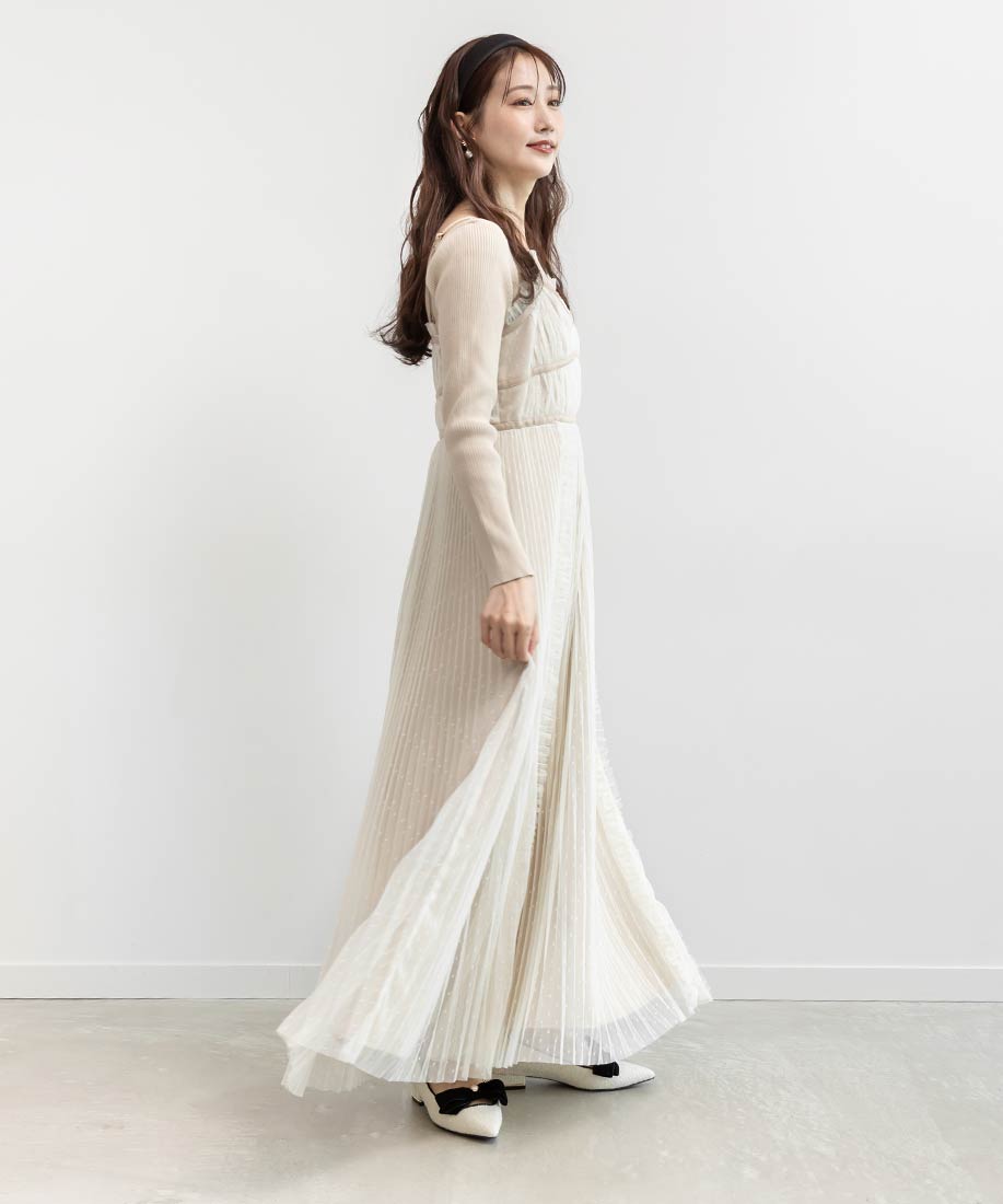 SALE】ビスチェデザインプリーツキャミワンピースRANDA公式サイト