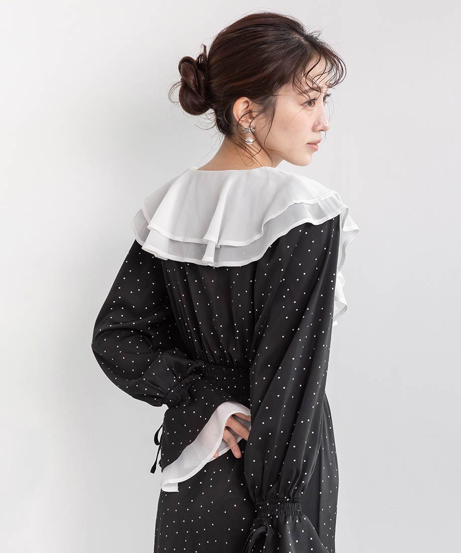 SALE】ラッフルカラーフリルシフォンワンピースRANDA公式サイト