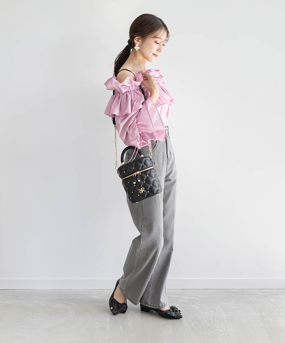 SALE】【HEART COLLECTION】ハートスタッズ2WAYキルティングバニティ