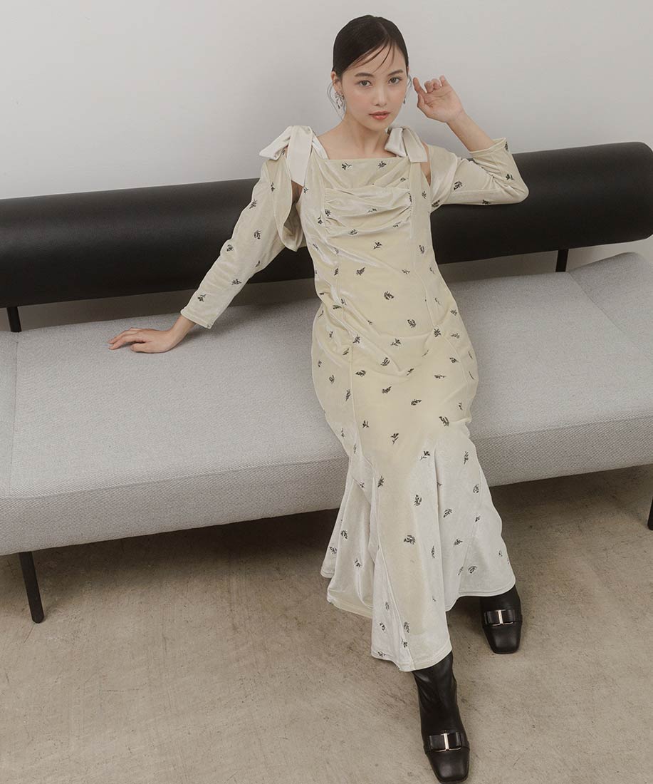 SALE】【Holiday Collection】ボレロセットリボンショルダーワンピース