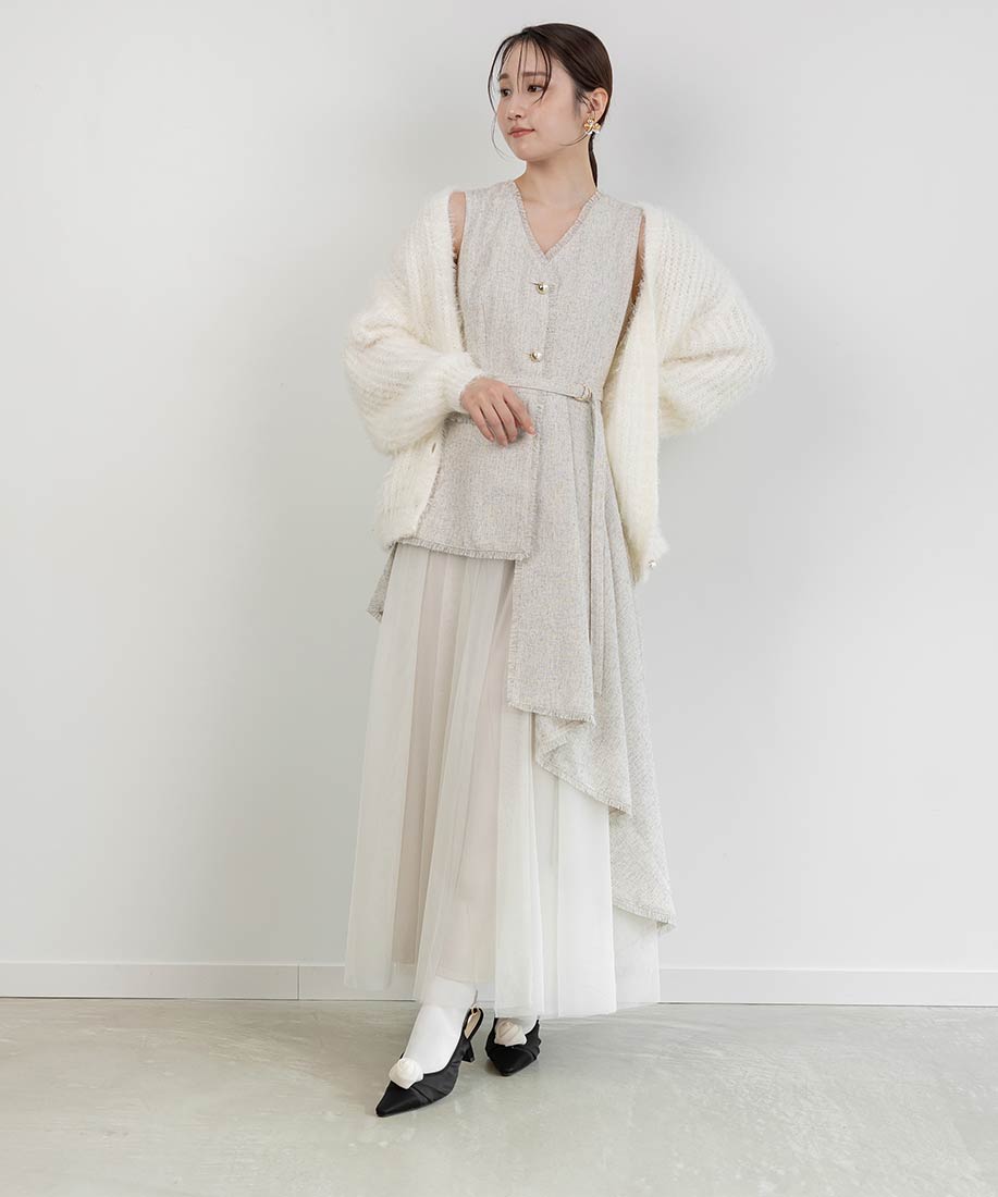 チュールレイヤードジャケットワンピースRANDA公式サイト