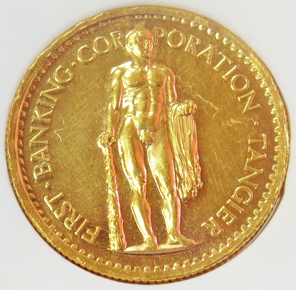 1374 // 1954 GOLD TANGIER MOROCCO 500 DIRHAMS ROTHSCHILD SONS