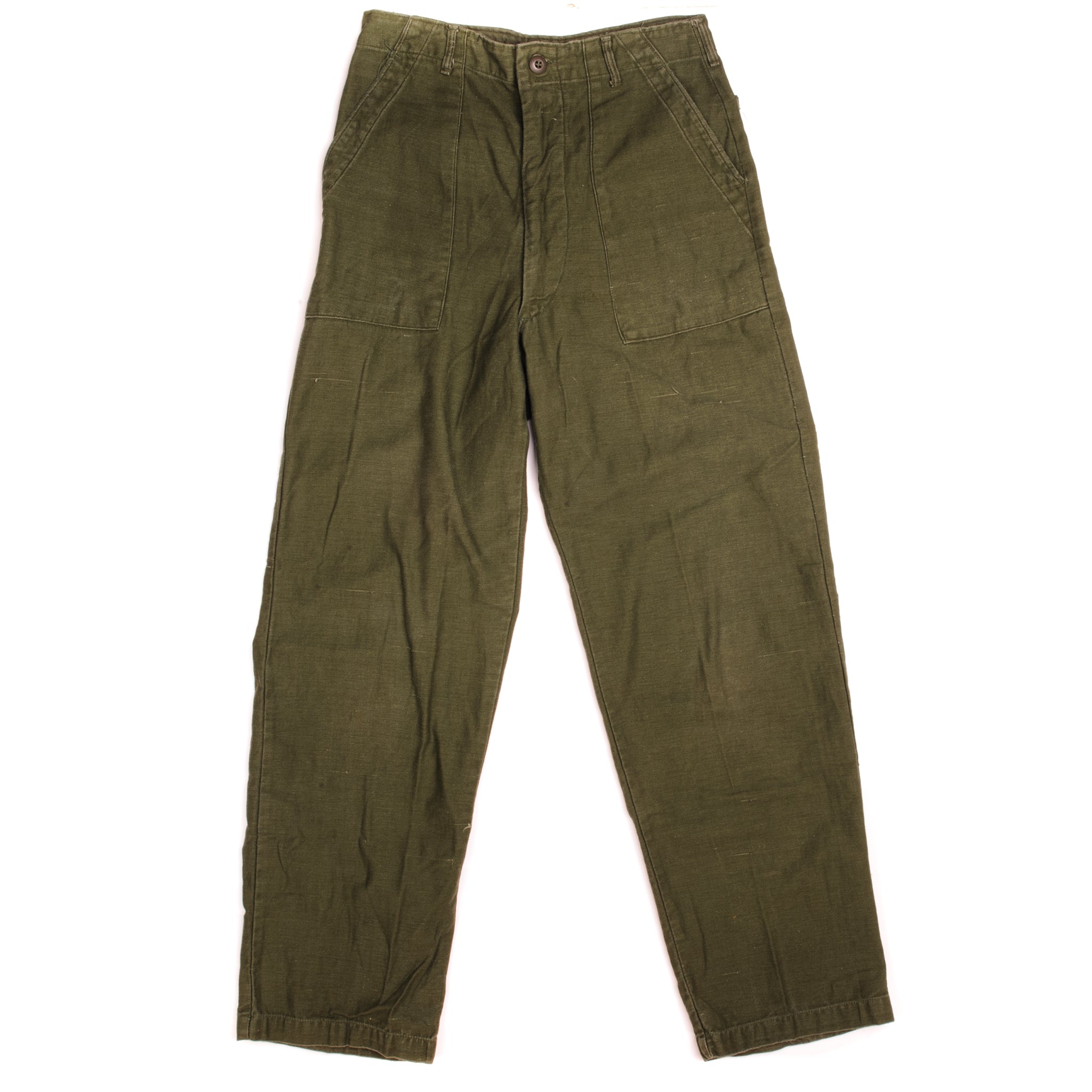 VINTAGE US ARMY UTILITY OG-107 SATEEN TROUSERS PANTS 1970 VIETNAM