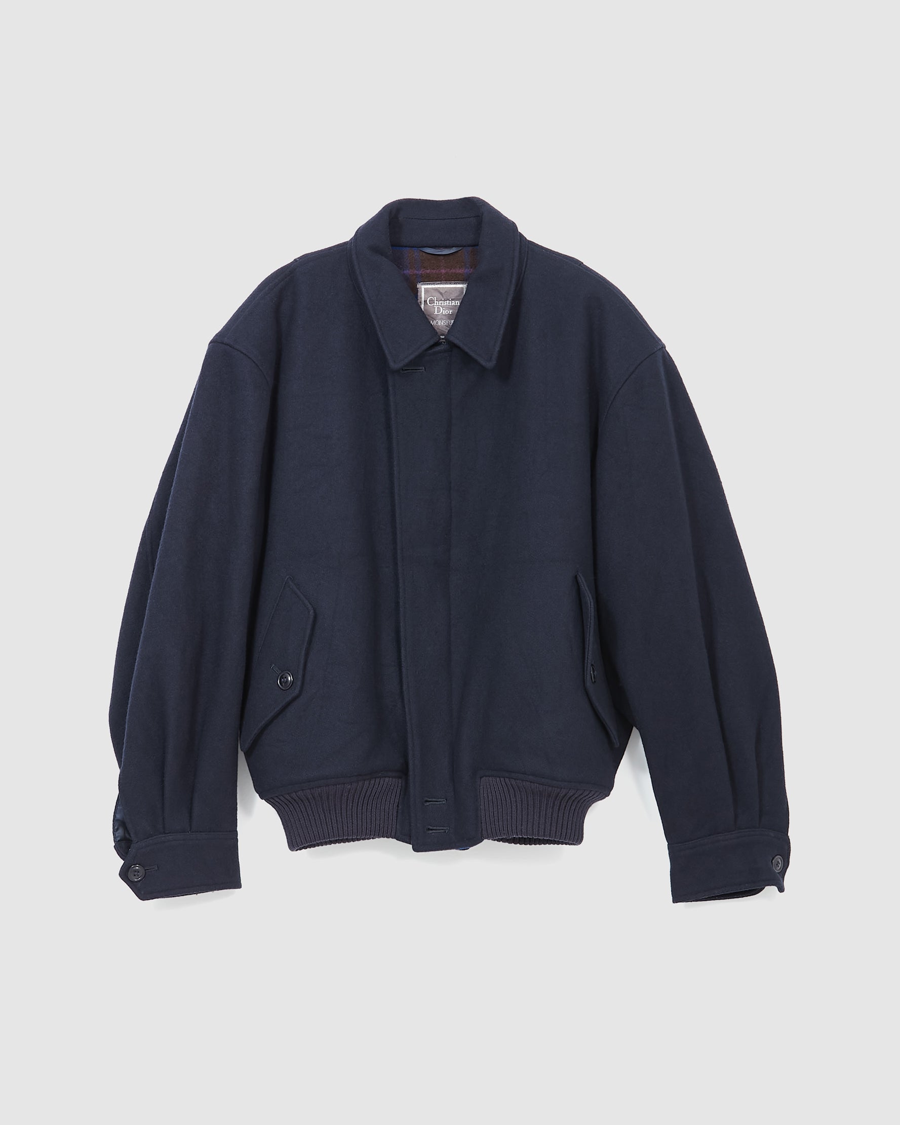 Explore a Dior Navy Vintage Men's Bomber Jacket - M
