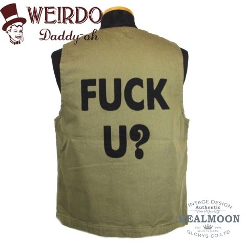 WRD18SS07 WEIRDO VEST FUCK U? グラッドハンド GLADHAND &Co. REAL