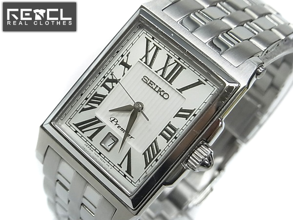 SEIKO/セイコー Premier/プルミエ/7N32-0DT0 クオーツ/スクエア 買取り