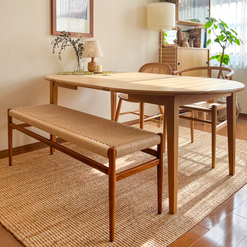 わたしの愛用品-ダイニングにくつろぎをダイニングベンチ PAPERCORDを