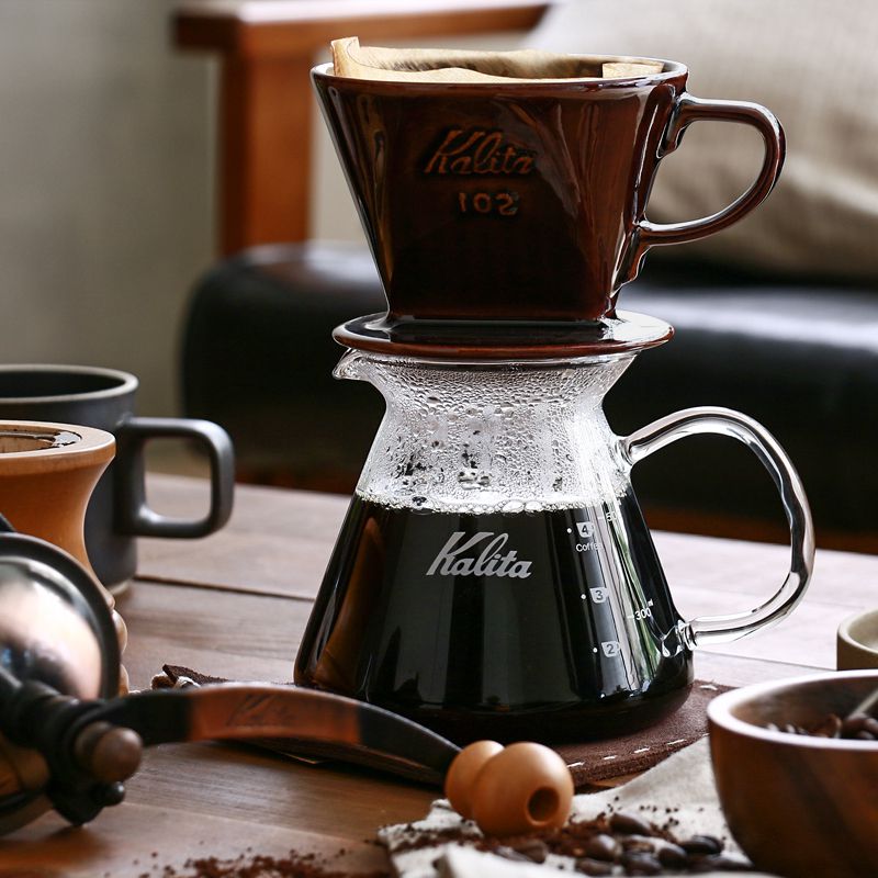 Kalita 陶器製コーヒードリッパー ロトブラウン ｜家具・インテリア