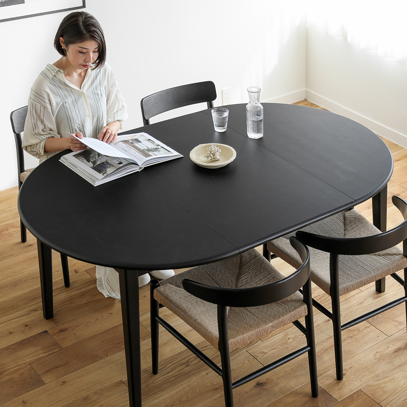 伸長式ダイニングテーブル folk／BK ｜家具・インテリア通販 Re:CENO